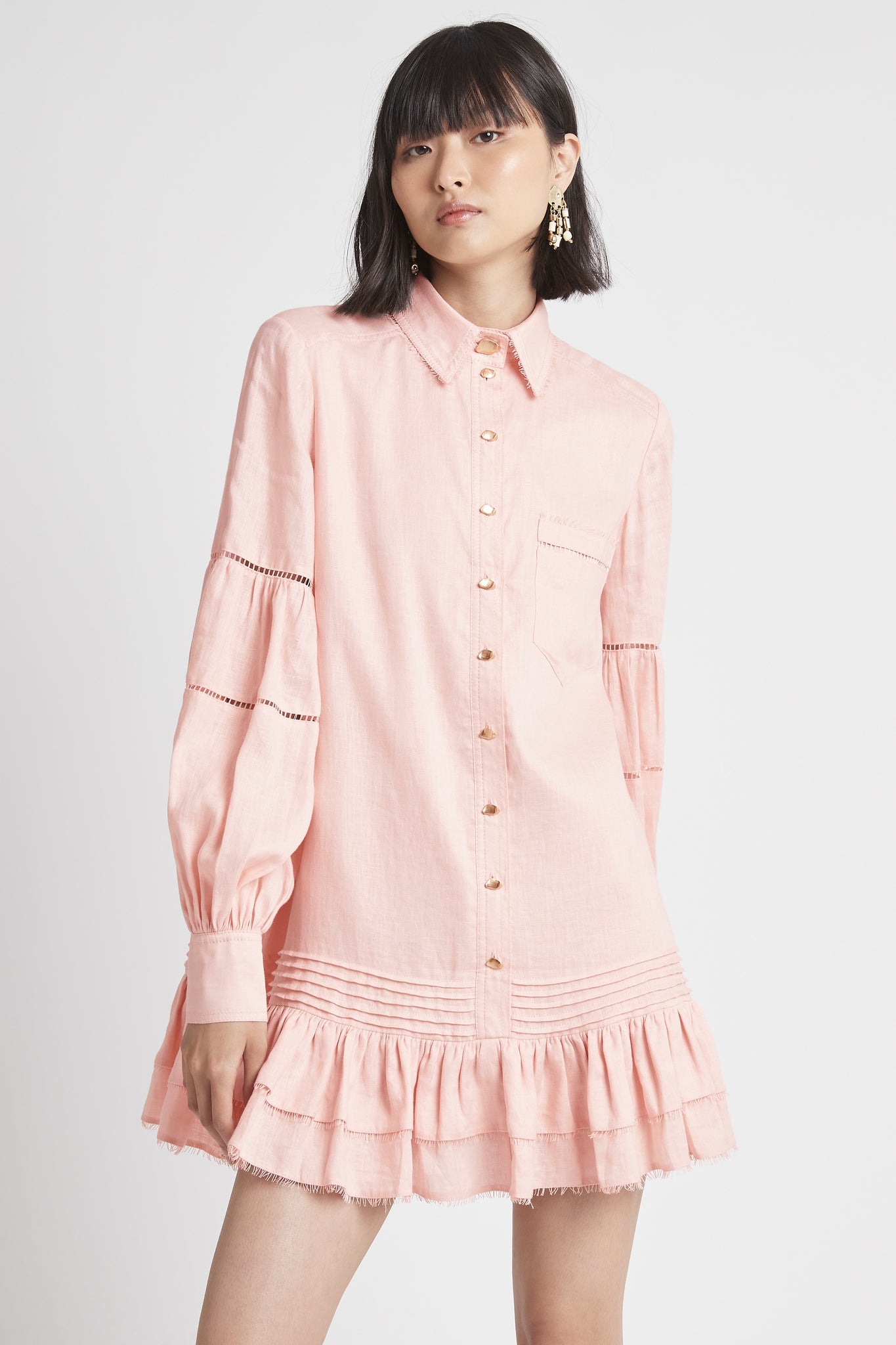 Lotus Shirt Dress | Blush Pink | Aje – Aje